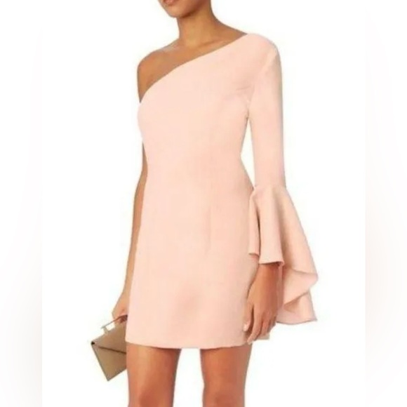INTERMIX Dresses & Skirts - 😇Intermix Womens Aleen One Shoulder Blush Pink Dress, Sz Small